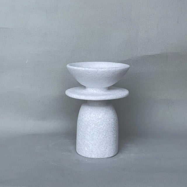 Contemporary Naxian Marble Vase by Tom Von Kaenel For Sale - Image 3 of 6