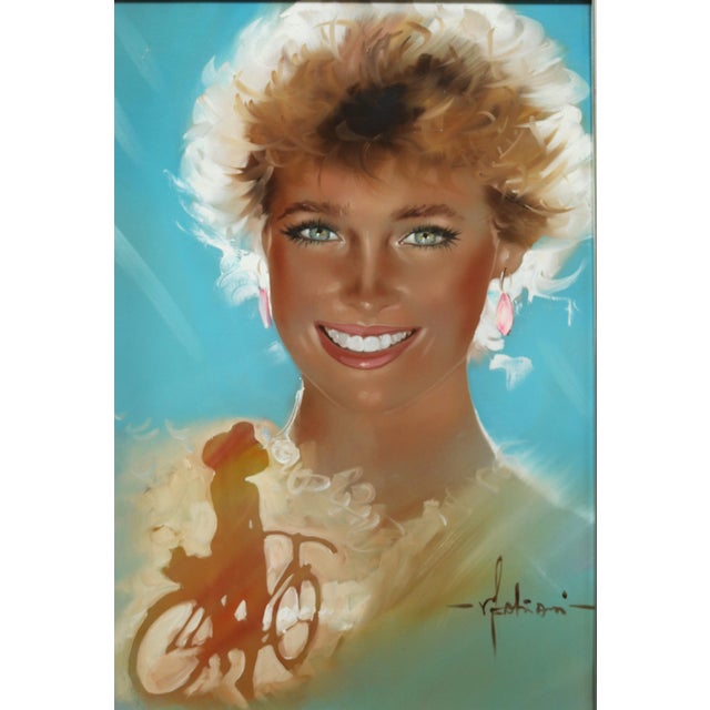 Vincenzo Fabiani, Untitled, 1980s, Oil on Canvas, Framed, in Flawless conditions. Designed 1980 to 1989