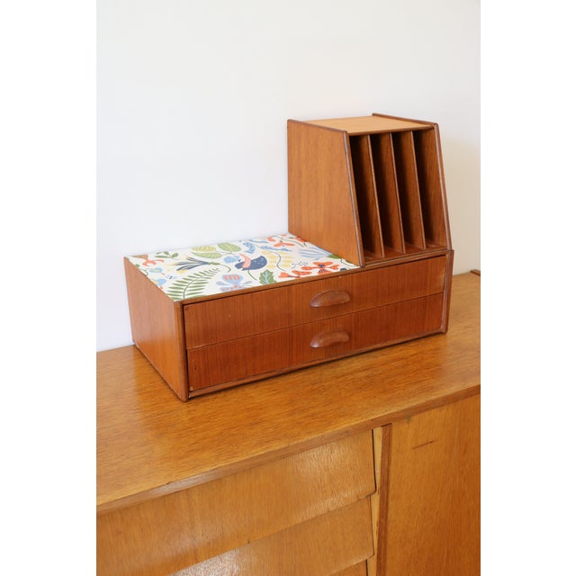 Two-drawer storage system and mail sorter, console or shelf, freestanding or wall-mounted (it had a wall mounting system...