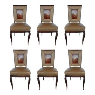 Set of 6 Chairs in the Style of Gio Ponti, 1940s For Sale