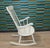 Wood Shabby Chic White Rocking Chair, 1970s For Sale - Image 7 of 10