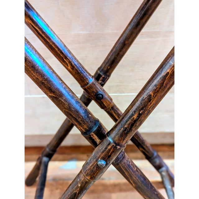 Traditional Edwardian English Canvas Folding Shooting Stool For Sale - Image 3 of 6