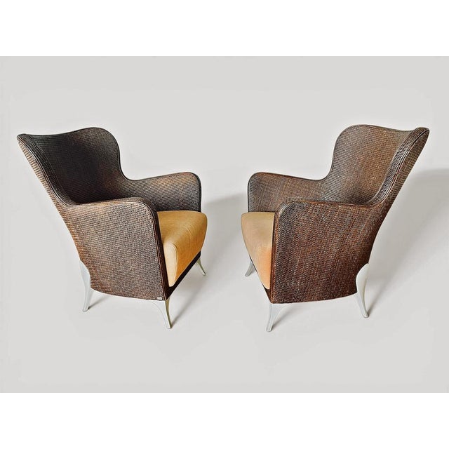 1990s Vintage Rattan Chairs from BBB Bonacina, Italy, 1990s, Set of 2 For Sale - Image 5 of 11