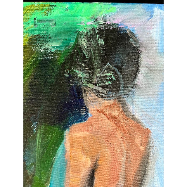 Rhapsody in Blue, Original Contemporary Figure Painting by Julia Lawing For Sale - Image 4 of 5