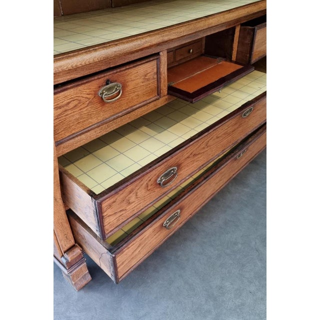 Empire Dutch Demountable Oak Cabinet with Hidden Secretary, 1820s For Sale - Image 10 of 16