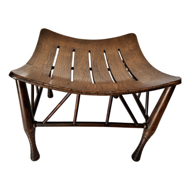 Egyptian Revival Thebes Stool, Liberty & Co Attributed Circa 1920s For Sale