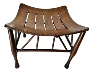 Egyptian Revival Thebes Stool, Liberty & Co Attributed Circa 1920s