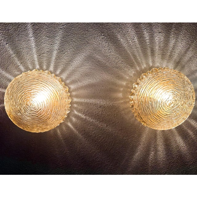 1970s Vintage Amber Wall Lights, 1970s, Set of 2 For Sale - Image 5 of 10