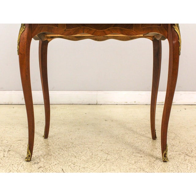 Brown French Inlaid Walnut Flip Top Louis XV Games Table For Sale - Image 8 of 13