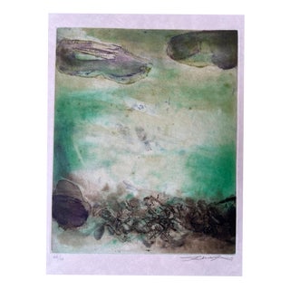Zao Wou-Ki, Canto Pisan (Planche 8), 1972, Etching For Sale