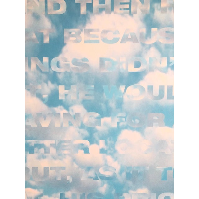 Fred Fehlau, Large Sky Blue Color Iris Print Text Based Conceptual Muse X LA Artist 1 of 2 A, 1991 For Sale In Miami - Image 6 of 7