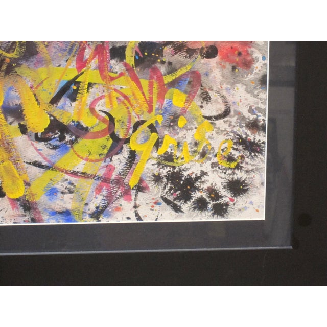 1970s 1970s Vintage Hendrik Grise Abstract Expressionist Celestial Explosion Graffiti Painting For Sale - Image 5 of 6