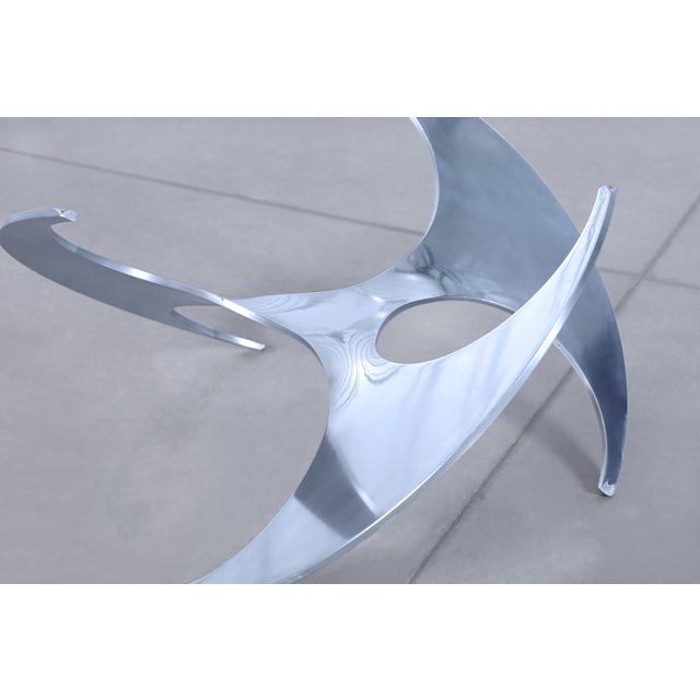 1960s Mid-Century Aluminum Coffee Table by Knut Hesterberg for Ronald Schmitt For Sale - Image 5 of 13