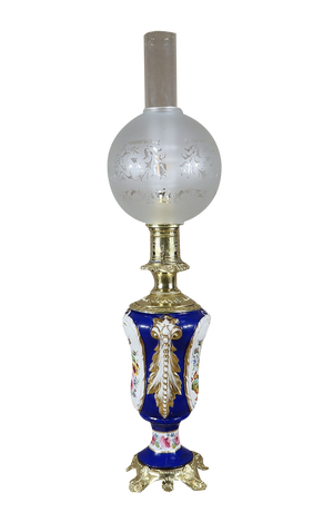 Louis XVI Style Electrified Oil Lamp