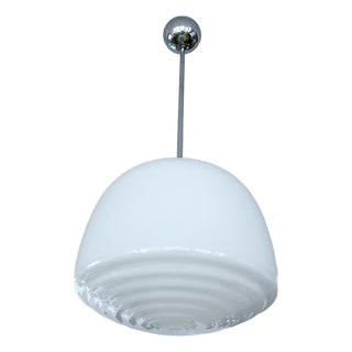 Art Deco Bauhaus Glass Pendant Light, 1930s For Sale