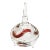 Vintage Clear & Red Overlay Cut Glass Covered Candy Dish For Sale