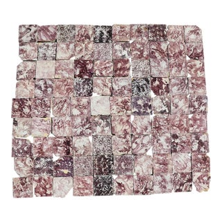 18th Century Baroque Aubergine Spongeware Set of Ninety Tiles, Portuguese For Sale