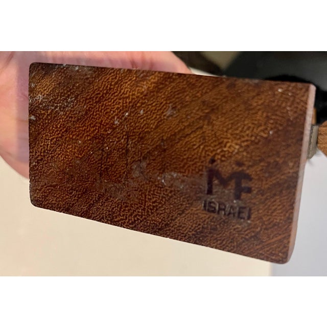 Mid 20th Century Frank Meisler, Rare Vintage Hasidic Wedding Jerusalem Wood Judaica Art Sculpture Frank Meisler, c.1960's For Sale - Image 5 of 5