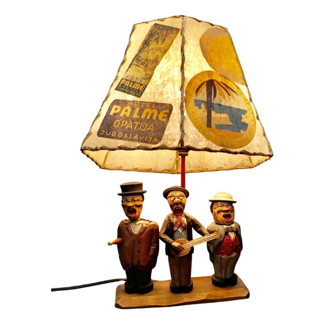 High Kitsch Pub Bar Singers Lamp, 1940 For Sale