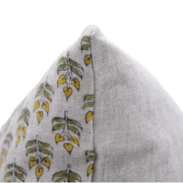 Fabdivine Block Print Decorative Throw Pillow Cover 14x14 Inch Handcrafted Accent Pillow- Alia For Sale - Image 6 of 7