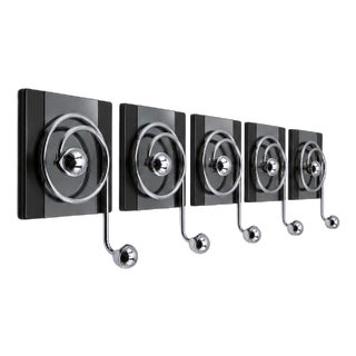 Italian Space Age Wall Coat Hooks, 1970s, Set of 5 For Sale