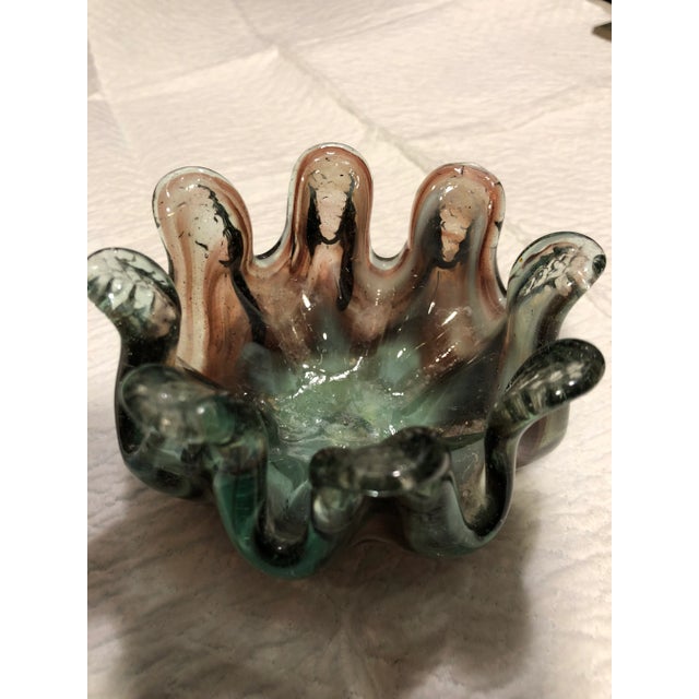 Glass Vintage Blown Glass Dish/Bowl/Ashtray For Sale - Image 7 of 8