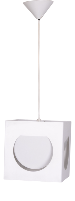 Square Metal Pendant Lamp by Shogo Suzuki for Orno, Finland, 1960s