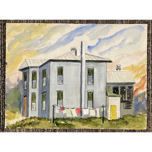 1954 Rowe River Oregon Painting by Matthews For Sale - Image 4 of 4