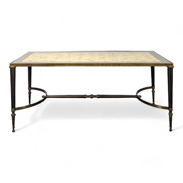 Gold Leaf Coffee Table from Maison Jansen For Sale - Image 5 of 5