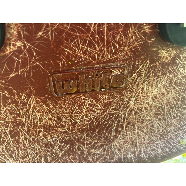 Up for consideration is a beautiful vintage pair of MCM Eames style maroon fiberglass chairs. These would look lovely in...