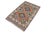 Abstract Rustic Kilim Gray Beige Hand-Woven Wool Rug 2'0'' X 2'11'' For Sale - Image 3 of 9