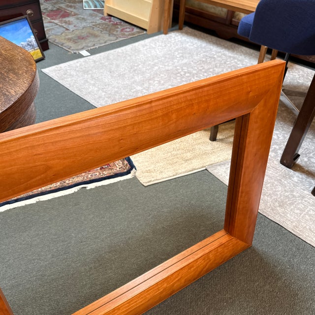 Contemporary Cherry Wood Wall Mirror For Sale - Image 11 of 12