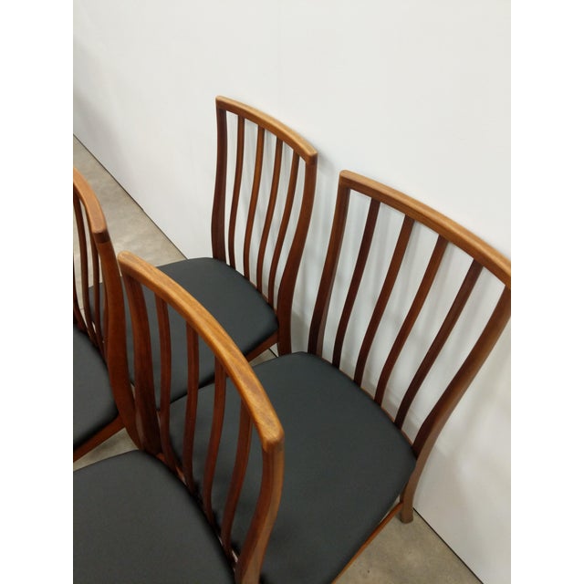 Brown Set of 4 Vintage Mid Century Modern Dining Chairs Attributed to McIntosh For Sale - Image 8 of 8