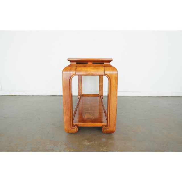 Brown Vintage Century Furniture Burlwood Console Table For Sale - Image 8 of 13