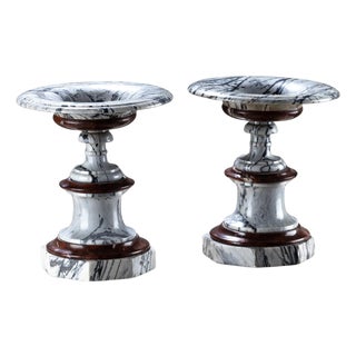 19th Century Pair of Marble Tazzas, Italy For Sale