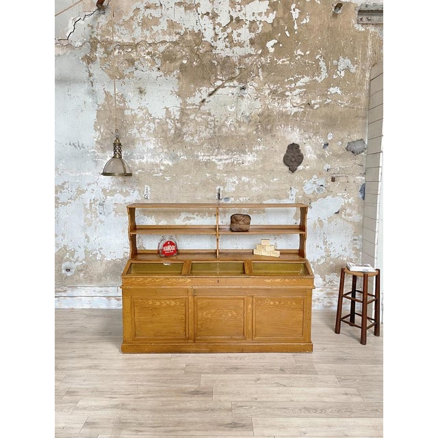 Wood Wooden Effect Painted Hardware Cabinet, 1940s For Sale - Image 7 of 18