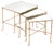 Nesting Tables with Mirrors by Maison Baguès, France, Set of 3 For Sale
