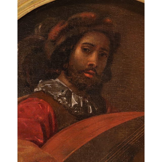 Nicolas tournier (montbéliard, 1590 – toulouse, c. 1638) workshop/follower the lute player oil on round canvas (diameter...