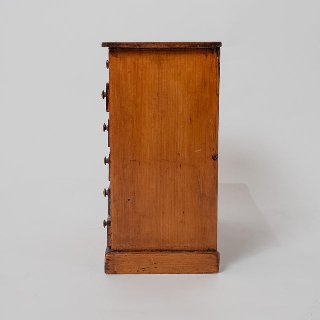 American Mid-19th Century American Cherry Spice Chest With Hand-Cut Dovetail Drawers For Sale - Image 3 of 12