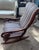 Vintage Mahogany Rocking Chair - Red White & Blue Stripe Upholstery For Sale - Image 4 of 4