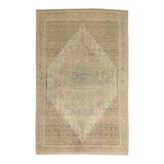 Antique Mint Lavender Color Persian Senneh Rug no. j5194 For Sale