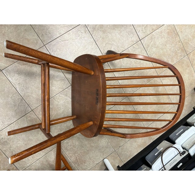 1980s Windsor Style Spindle Back Bradco Dining Chairs, Set of 4 For Sale - Image 4 of 11