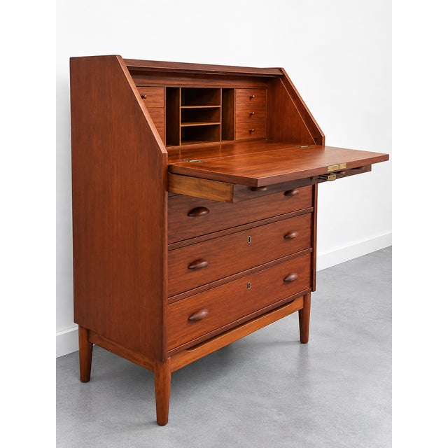 Mid-Century Teak Secretary, Denmark, 1960s For Sale - Image 4 of 7