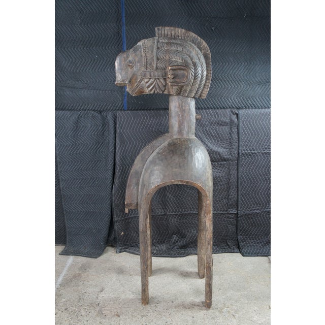Mid 20th Century Monumental Baga Nimba Guinea African Tribal Shoulder Mask Headdress 71" For Sale - Image 12 of 12
