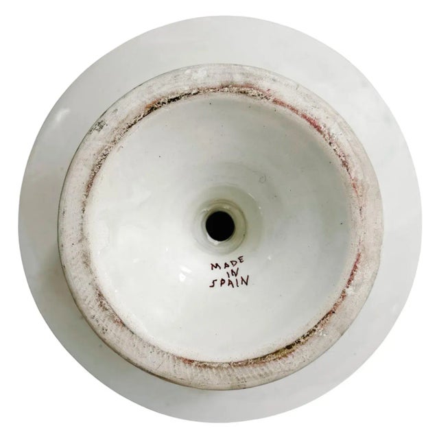 Ceramic Large Spanish Faience Mixed Fruit Topiary Centerpiece on Pedestal For Sale - Image 7 of 8