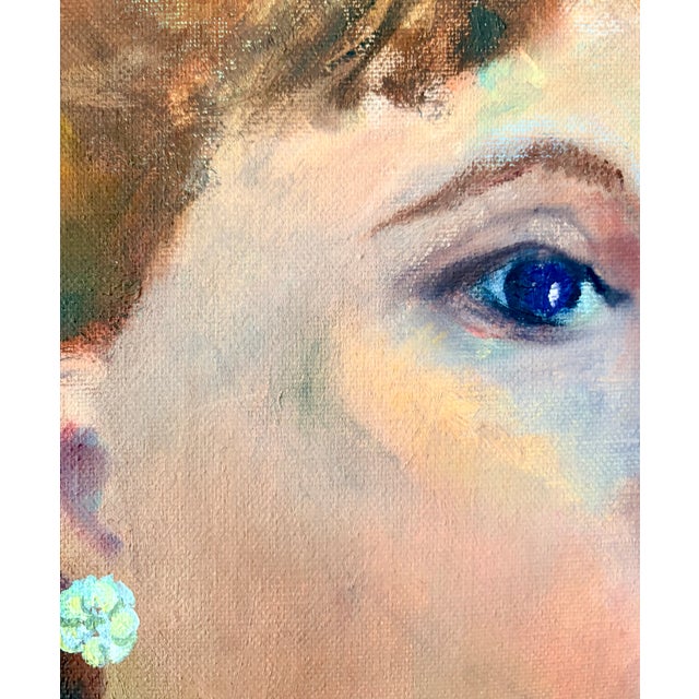 Eggplant 1961 Portrait of a Lady, by Estee Shore For Sale - Image 8 of 12
