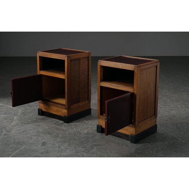 Hague School Nightstands, 1930s, Set of 2 For Sale - Image 11 of 14
