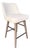 Adriana Hoyos White Leather Swivel Counter Stool For Sale