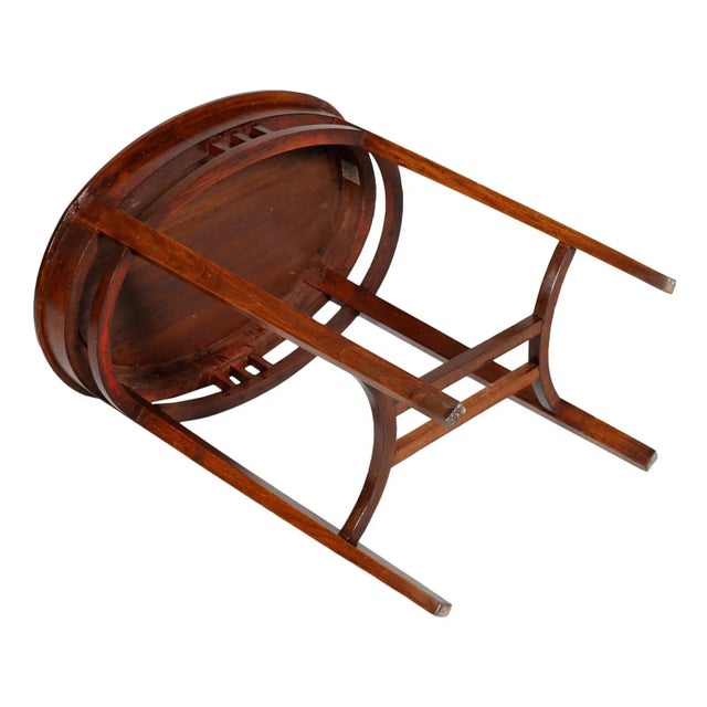 Oval Walnut Occasional Table by Josef Hoffmann for Wiener Werkstätte, 1910s For Sale - Image 6 of 8