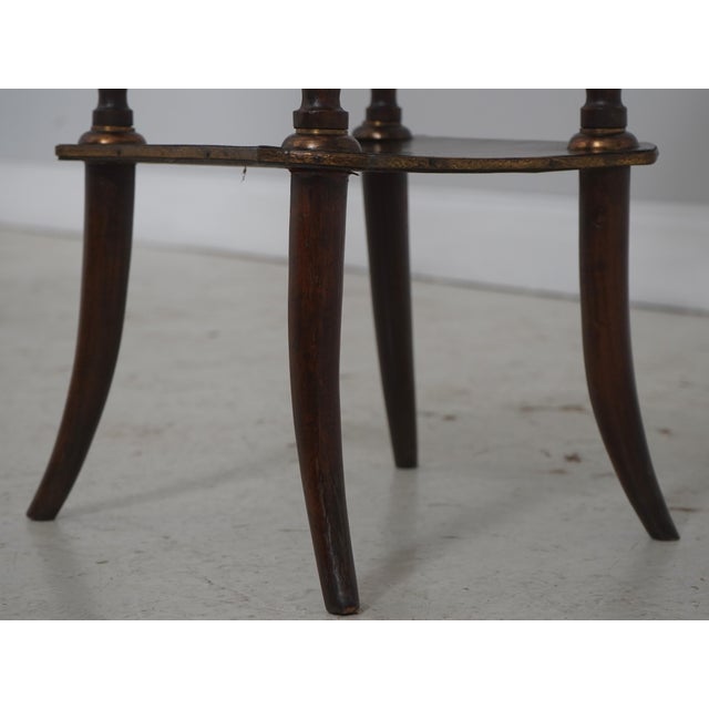 1900 - 1909 Vintage French Louis XVI Marble Top and Brass Lamp Table Plant Stand For Sale - Image 5 of 13